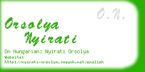 orsolya nyirati business card
